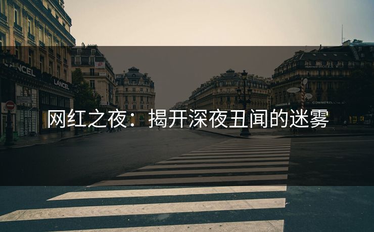 网红之夜：揭开深夜丑闻的迷雾