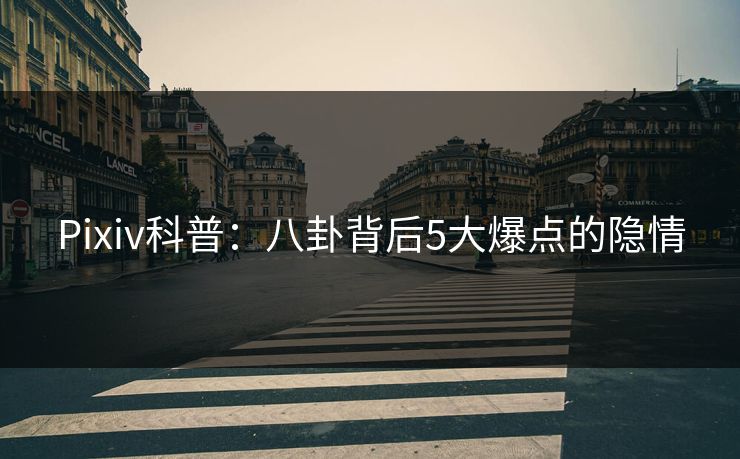 Pixiv科普：八卦背后5大爆点的隐情
