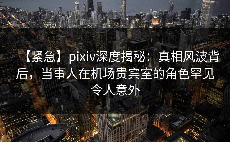 【紧急】pixiv深度揭秘：真相风波背后，当事人在机场贵宾室的角色罕见令人意外