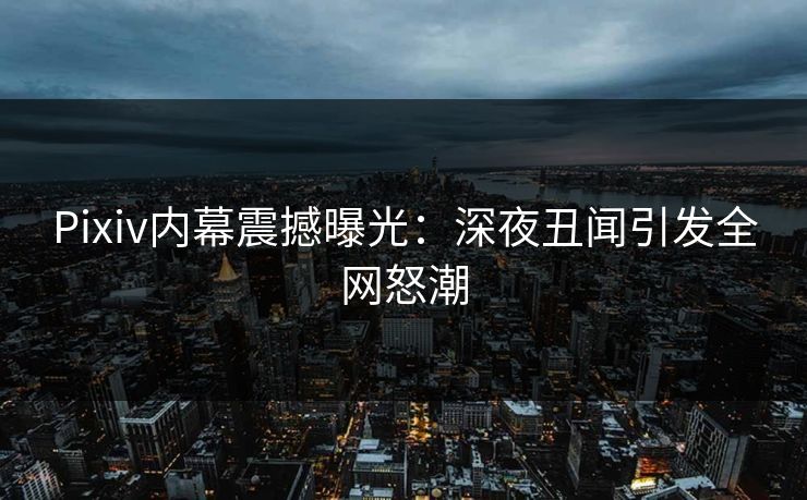 Pixiv内幕震撼曝光：深夜丑闻引发全网怒潮