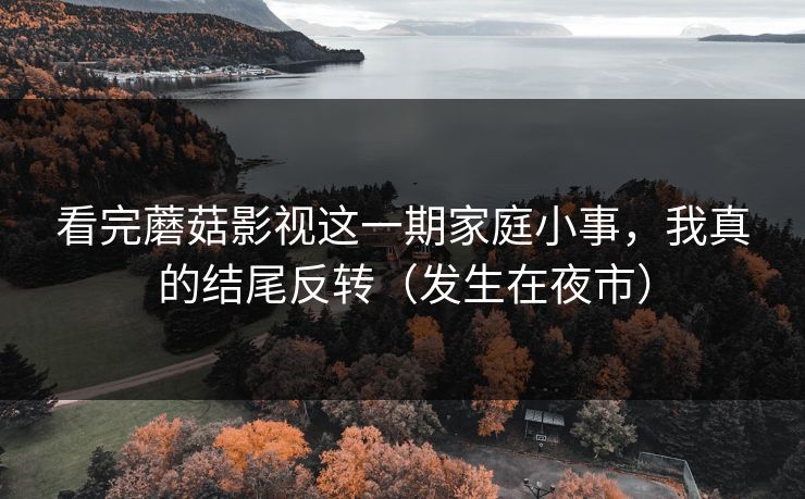 看完蘑菇影视这一期家庭小事，我真的结尾反转（发生在夜市）